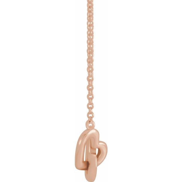 Interlocking Heart Necklace - erin gallagher variant--14K-rose-gold