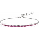 July birthstone adjustable ruby bracelet