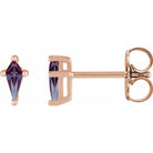 Kite Shaped Gemstone Stud Earrings - erin gallagher