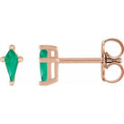 Kite Shaped Gemstone Stud Earrings - erin gallagher