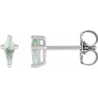 Kite Shaped Gemstone Stud Earrings - erin gallagher