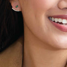 Kite Shaped Gemstone Stud Earrings - erin gallagher