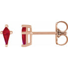 Kite Shaped Gemstone Stud Earrings - erin gallagher