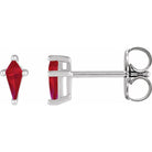 Kite Shaped Gemstone Stud Earrings - erin gallagher
