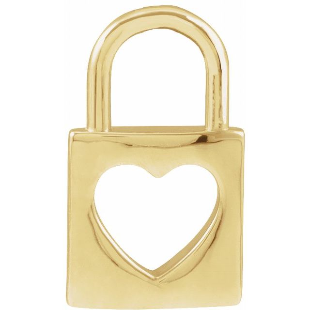 Lock Charm with Heart Cut-out - erin gallagher