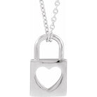 Lock Necklace with Heart Cut-out - erin gallagher