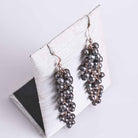 Long Black Pearl Chandelier Earrings - erin gallagher