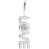 "Love" Charm - erin gallagher variant--14K-white-gold variant--Sterling-silver