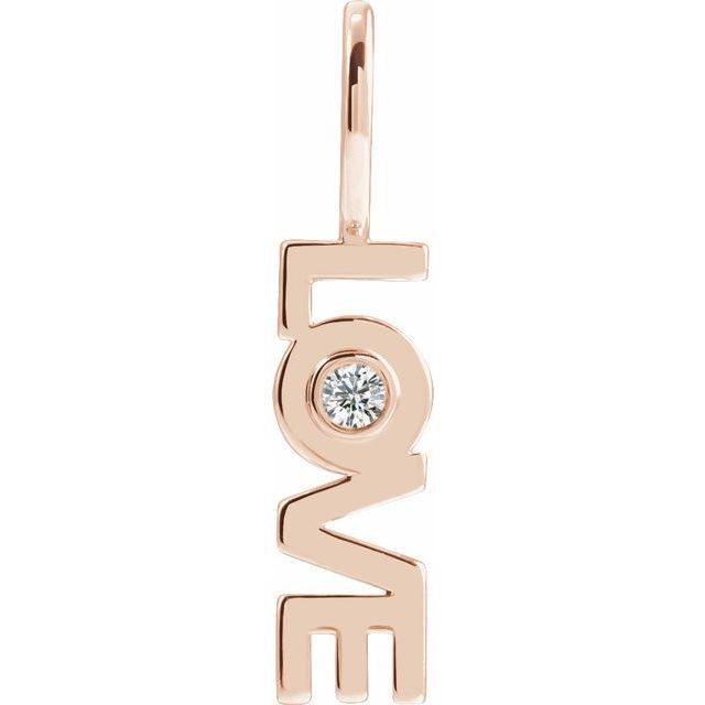 "Love" Charm - erin gallagher variant--14K-rose-gold