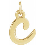 Lowercase Initial Charm - erin gallagher variant--C variant--14K-yellow-gold