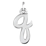 Lowercase Initial Charm - erin gallagher variant--Q variant--Sterling-silver variant--14K-white-gold