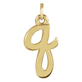 Lowercase Initial Charm - erin gallagher variant--Q variant--14K-yellow-gold