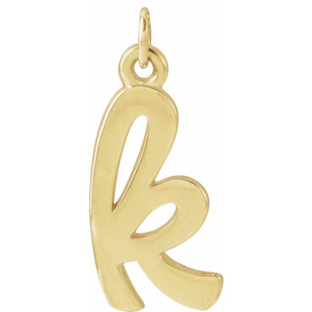 Lowercase Initial Charm - erin gallagher variant--K variant--14K-yellow-gold