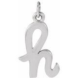 Lowercase Initial Charm - erin gallagher variant--H variant--Sterling-silver variant--14K-white-gold