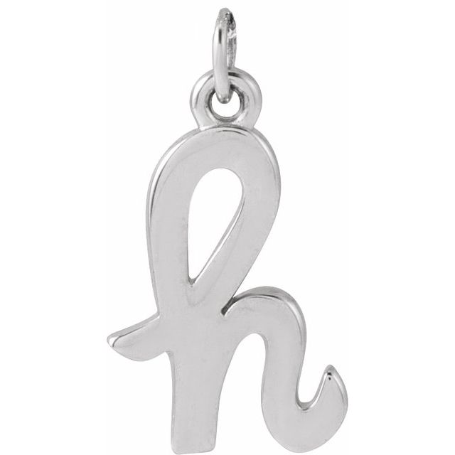 Lowercase Initial Charm - erin gallagher variant--H variant--Sterling-silver variant--14K-white-gold