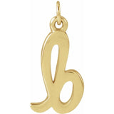 Lowercase Initial Charm - erin gallagher variant--B variant--14K-yellow-gold