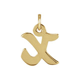 Lowercase Initial Charm - erin gallagher variant--X variant--14K-yellow-gold