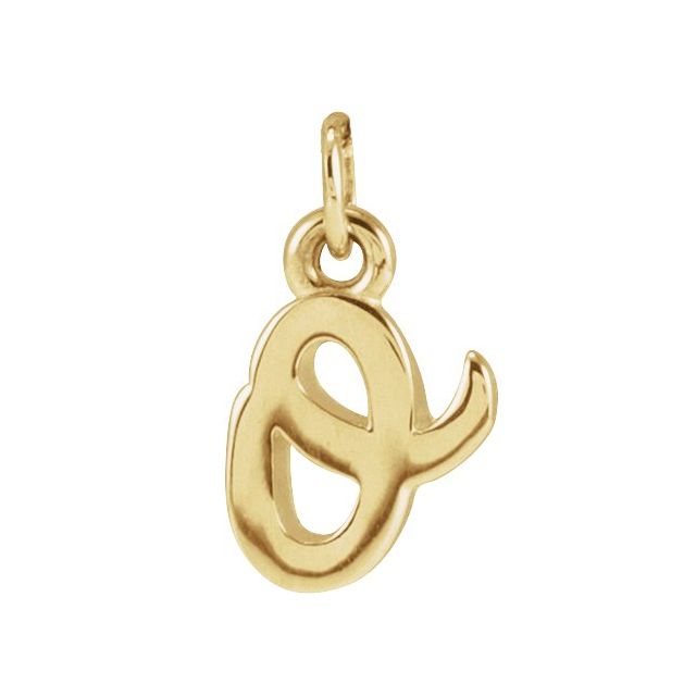Lowercase Initial Charm - erin gallagher variant--O variant--14K-yellow-gold