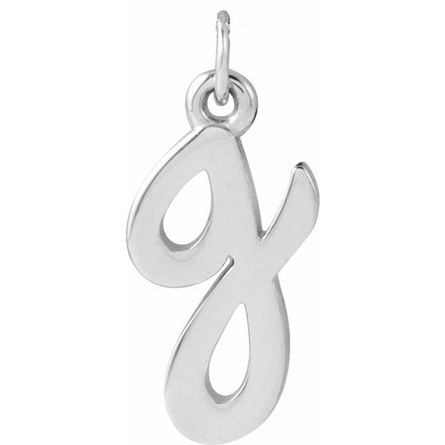 Lowercase Initial Charm - erin gallagher variant--G variant--Sterling-silver variant--14K-white-gold