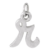 Lowercase Initial Charm - erin gallagher variant--R variant--Sterling-silver variant--14K-white-gold