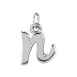 Lowercase Initial Charm - erin gallagher variant--N variant--Sterling-silver variant--14K-white-gold