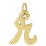 Lowercase Initial Charm - erin gallagher variant--R variant--14K-yellow-gold