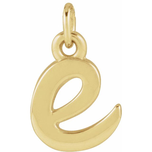 Lowercase Initial Charm - erin gallagher variant--E variant--14K-yellow-gold