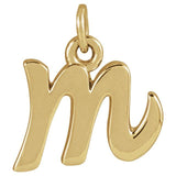 Lowercase Initial Charm - erin gallagher variant--M variant--14K-yellow-gold