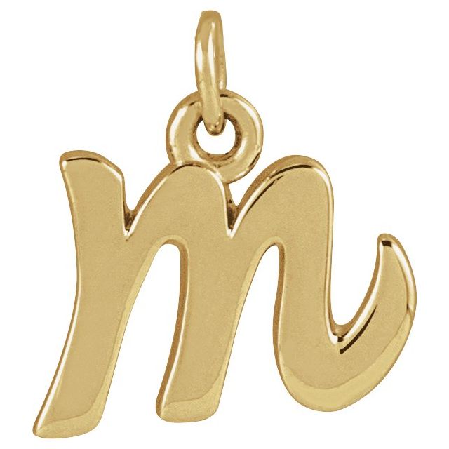 Lowercase Initial Charm - erin gallagher variant--M variant--14K-yellow-gold