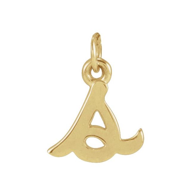 Lowercase Initial Charm - erin gallagher variant--S variant--14K-yellow-gold