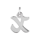 Lowercase Initial Charm - erin gallagher variant--X variant--Sterling-silver variant--14K-white-gold