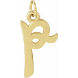 Lowercase Initial Charm - erin gallagher variant--P variant--14K-yellow-gold