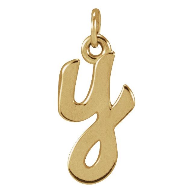 Lowercase Initial Charm - erin gallagher variant--Y variant--14K-yellow-gold