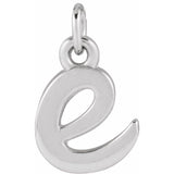 Lowercase Initial Charm - erin gallagher variant--E variant--Sterling-silver variant--14K-white-gold