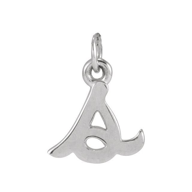 Lowercase Initial Charm - erin gallagher variant--S variant--Sterling-silver variant--14K-white-gold