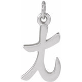 Lowercase Initial Charm - erin gallagher variant--T variant--Sterling-silver variant--14K-white-gold