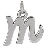 Lowercase Initial Charm - erin gallagher variant--M variant--Sterling-silver variant--14K-white-gold