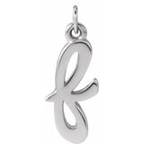 Lowercase Initial Charm - erin gallagher variant--F variant--Sterling-silver variant--14K-white-gold