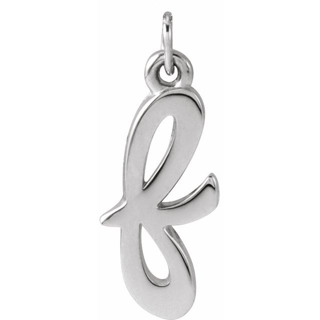 Lowercase Initial Charm - erin gallagher variant--F variant--Sterling-silver variant--14K-white-gold