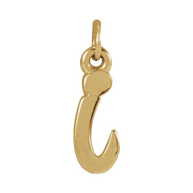 Lowercase Initial Charm - erin gallagher variant--I variant--14K-yellow-gold