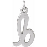 Lowercase Initial Charm - erin gallagher variant--B variant--Sterling-silver variant--14K-white-gold