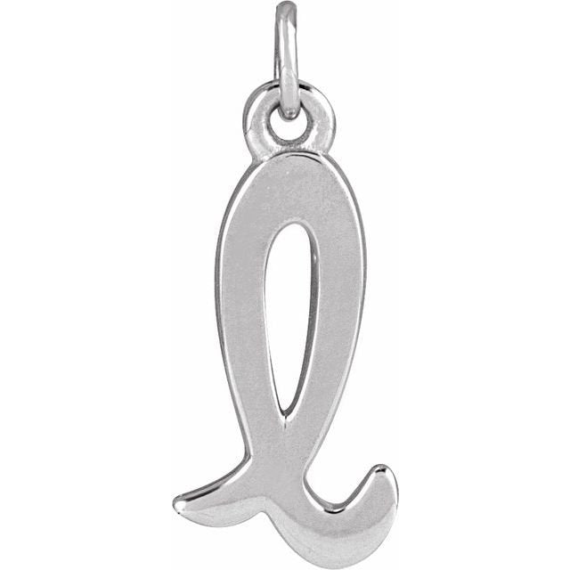 Lowercase Initial Charm - erin gallagher variant--L variant--Sterling-silver variant--14K-white-gold