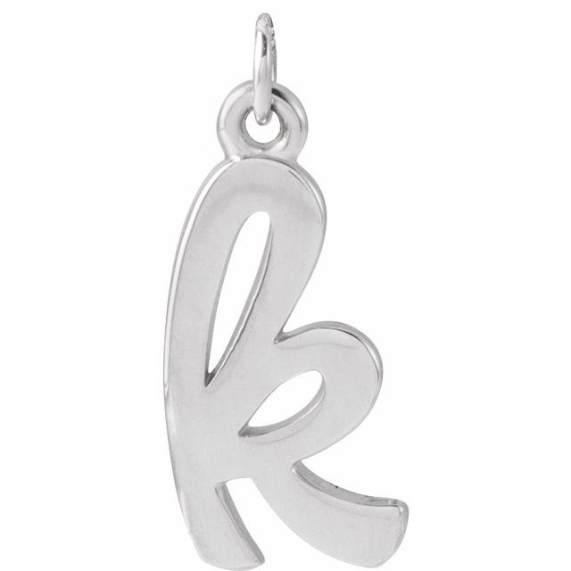 Lowercase Initial Charm - erin gallagher variant--K variant--Sterling-silver variant--14K-white-gold