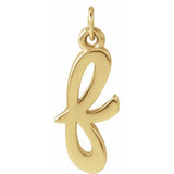 Lowercase Initial Charm - erin gallagher variant--F variant--14K-yellow-gold