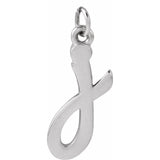 Lowercase Initial Charm - erin gallagher variant--J variant--Sterling-silver variant--14K-white-gold
