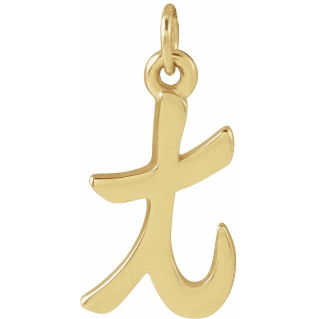 Lowercase Initial Charm - erin gallagher variant--T variant--14K-yellow-gold