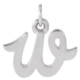 Lowercase Initial Charm - erin gallagher variant--W variant--Sterling-silver variant--14K-white-gold