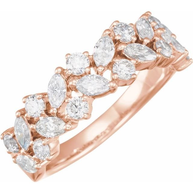 Marquise Diamond Anniversary Band - erin gallagher variant--14K-rose-gold variant--Diamond-Lab variant--Diamond-Nat