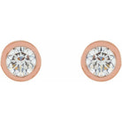 Micro-bezel Diamond Studs - erin gallagher