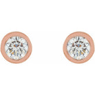 Micro-bezel Diamond Studs - erin gallagher